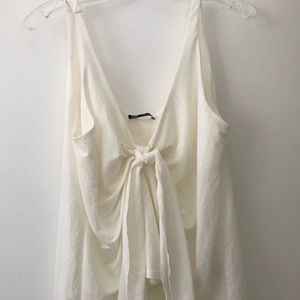 Zara tie tank top blouse